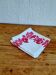 Lot de 4 serviettes de table vintage blanches à fleurs roses