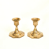 Pair of brass candle holders