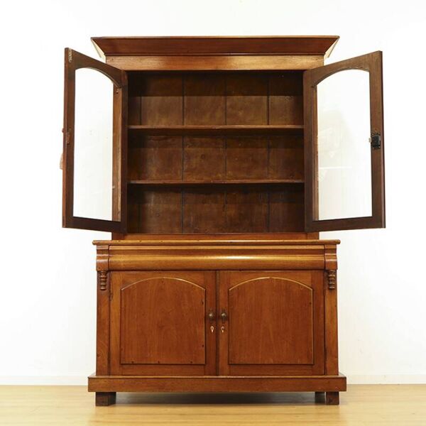 Bibliothèque ancienne anglaise en acajou