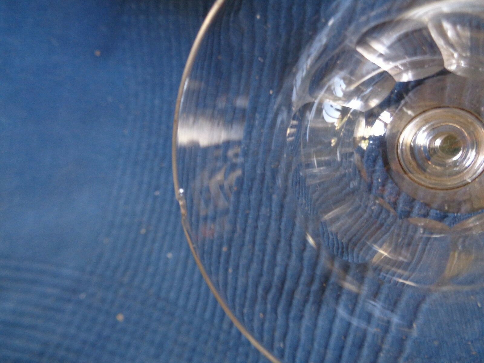 Lot de 2 verres ancien en cristal taille main