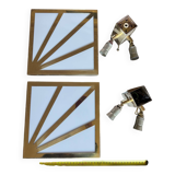 Art Deco wall sconces – gilded brass