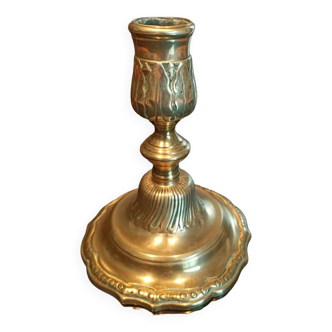Regency candle holder in gilded bronze