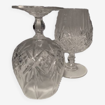 2 verres à cognac en Cristal