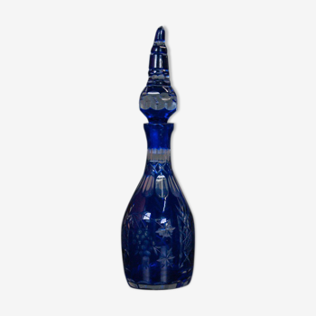 Carafe en cristal cobalt