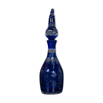 Carafe en cristal cobalt