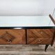 Commode en acajou avec miroir du milieu du siècle des années 1950