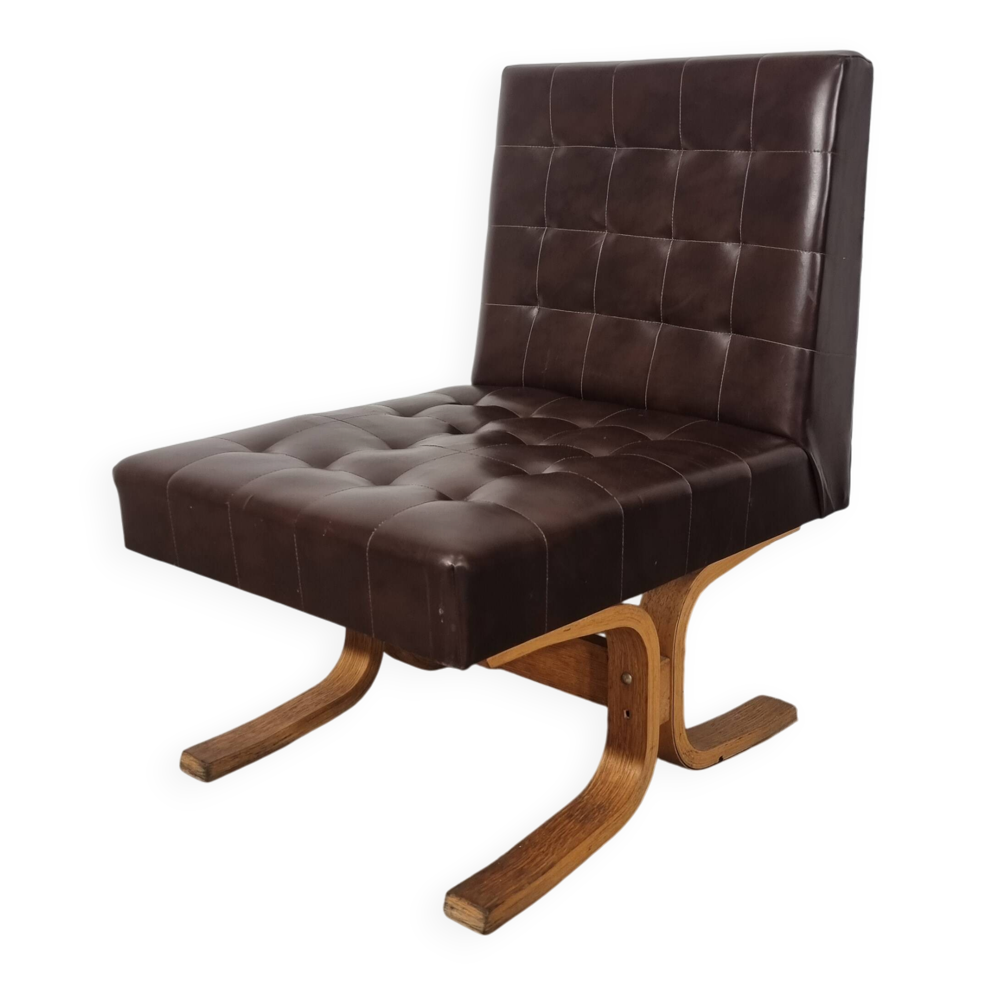 Fauteuil en cuir simple par Ludvik Volak