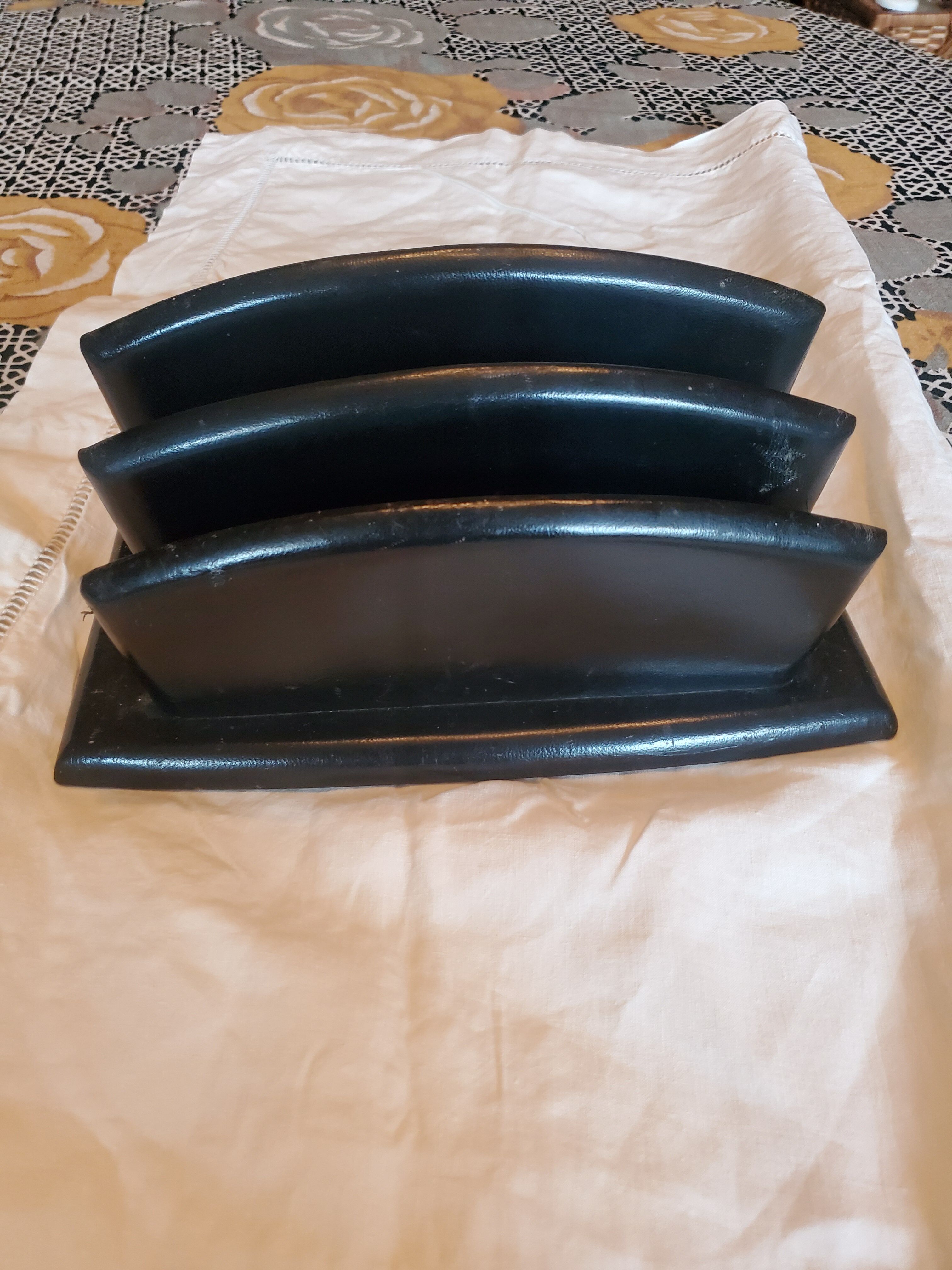Leather letter holder