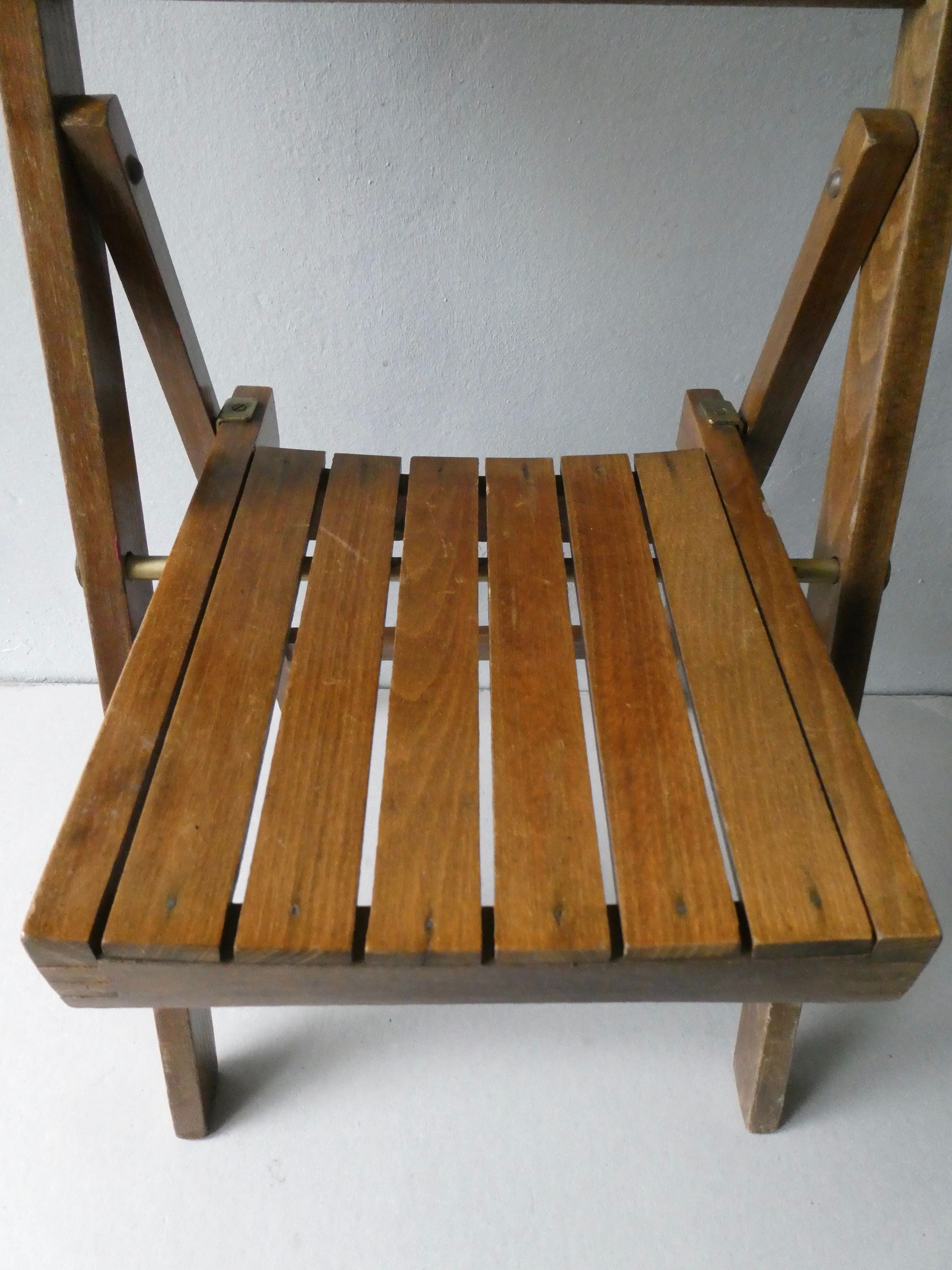 Child chair, wooden, folding, 70s