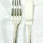Christofle – 12-piece silver-plated fish cutlery set, Marly model