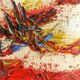 Oil Painting on Canvas Abstract Material 1970s