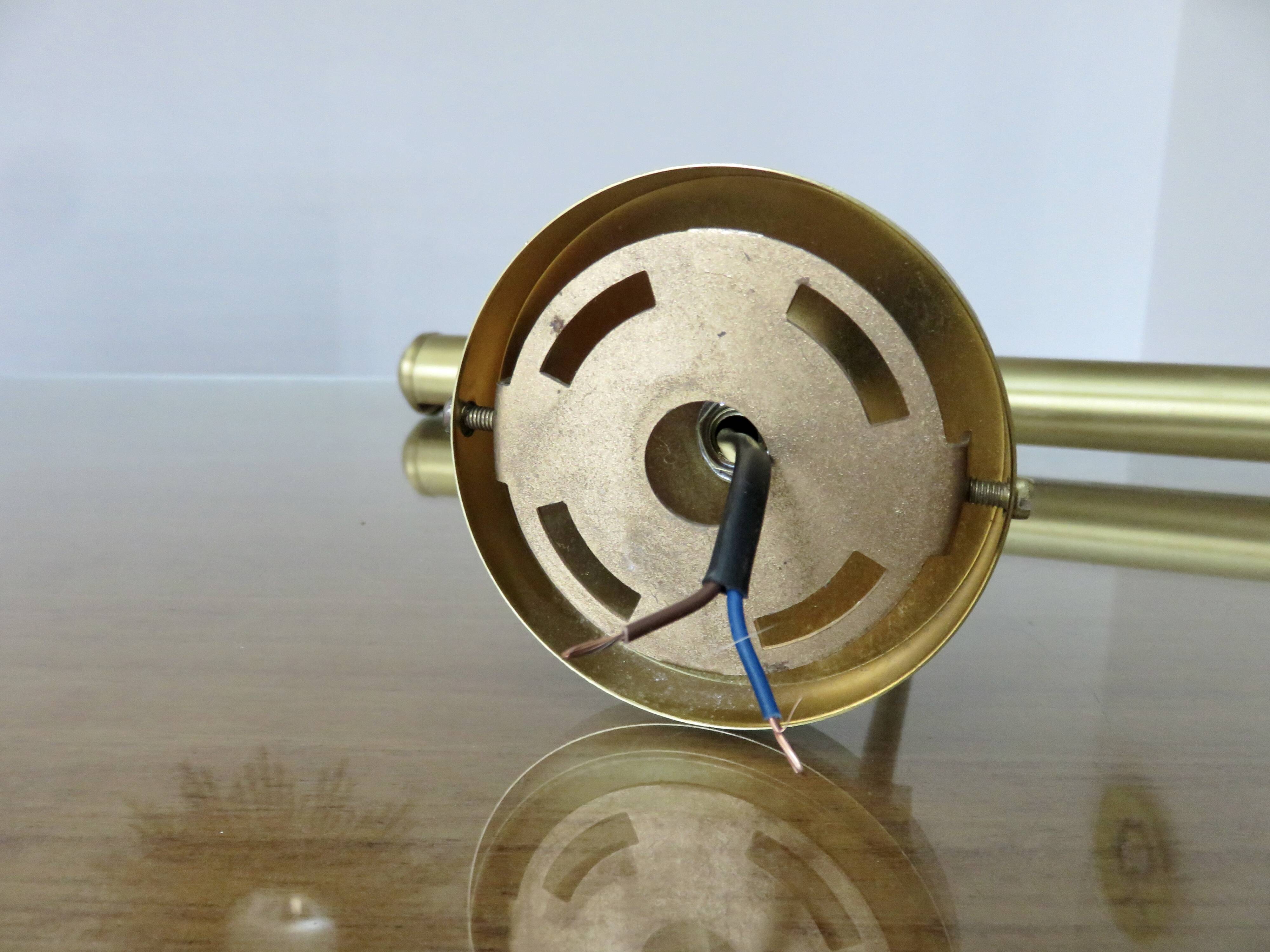 Large articulated brass wall light, Italy, 1980s, 1990s