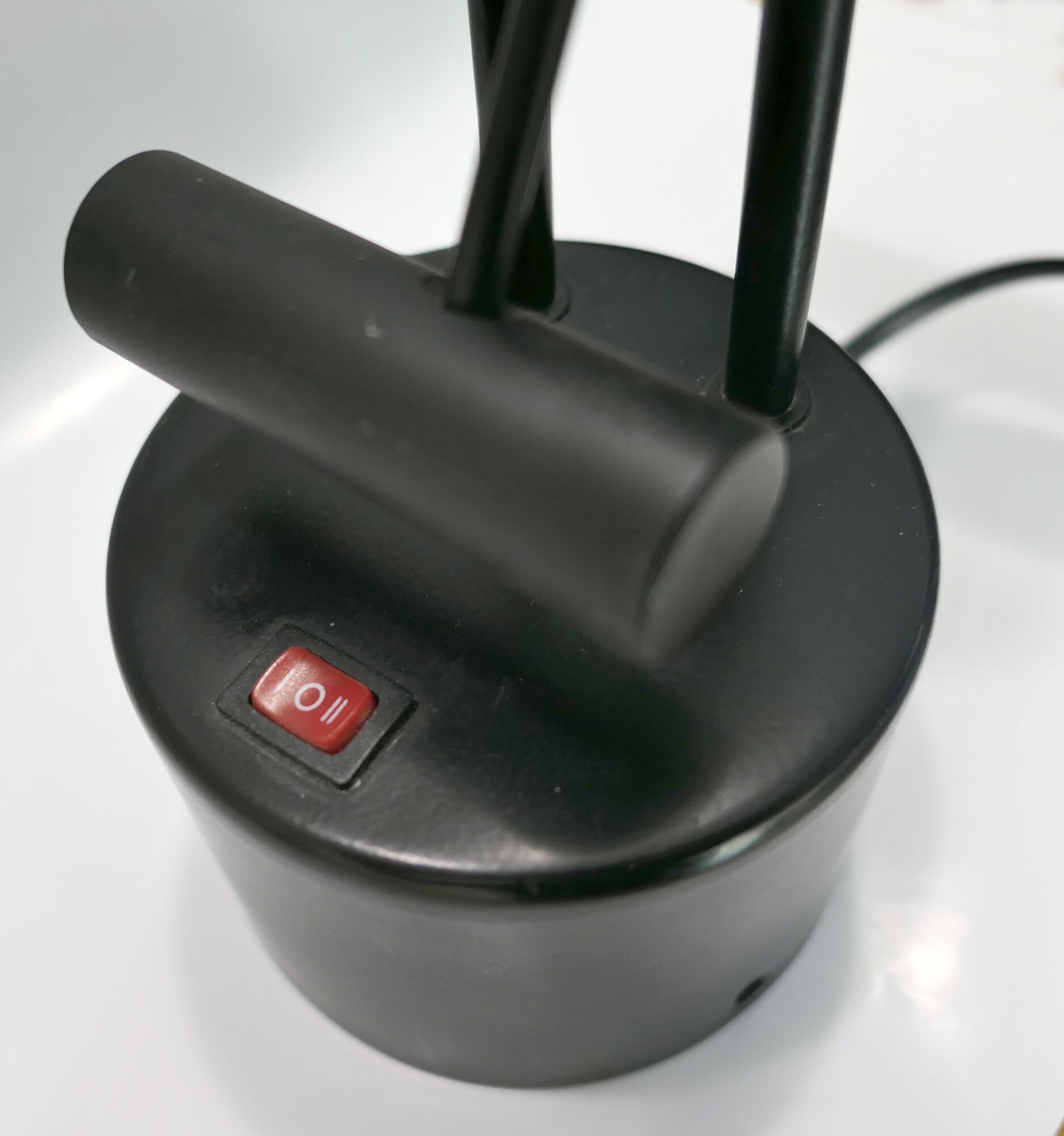 Articulated desk lamp with balance wheel 1980's by Stilplast Italy