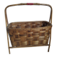 Vintage magazine rack in rattan/wood