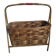 Vintage magazine rack in rattan/wood