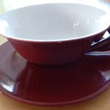Cup twisted handle and saucer