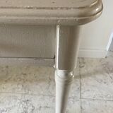 Table de chevet ancienne beige patiné