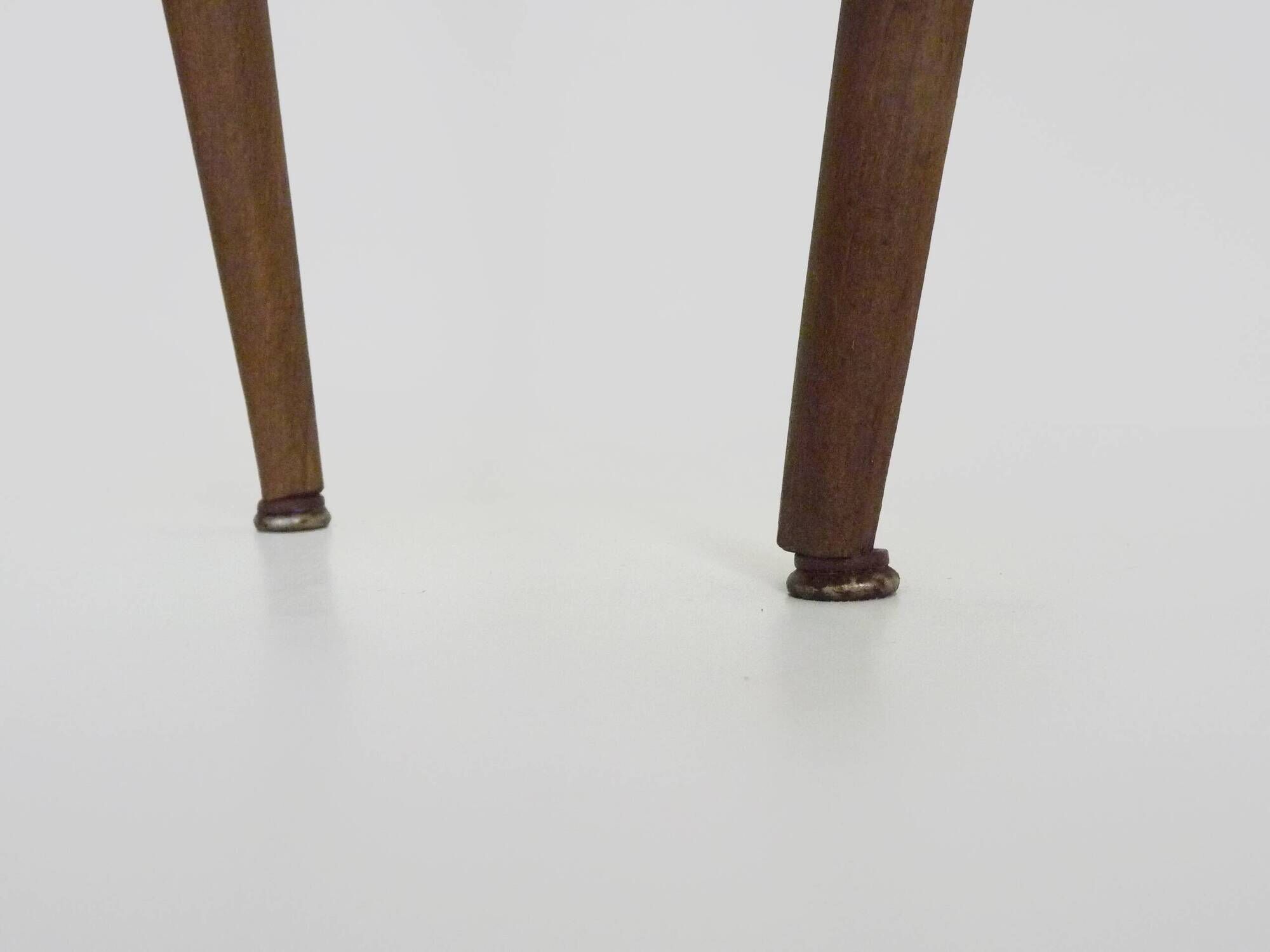 Pair of Scandinavian chairs in beech wood and skai from the 50s