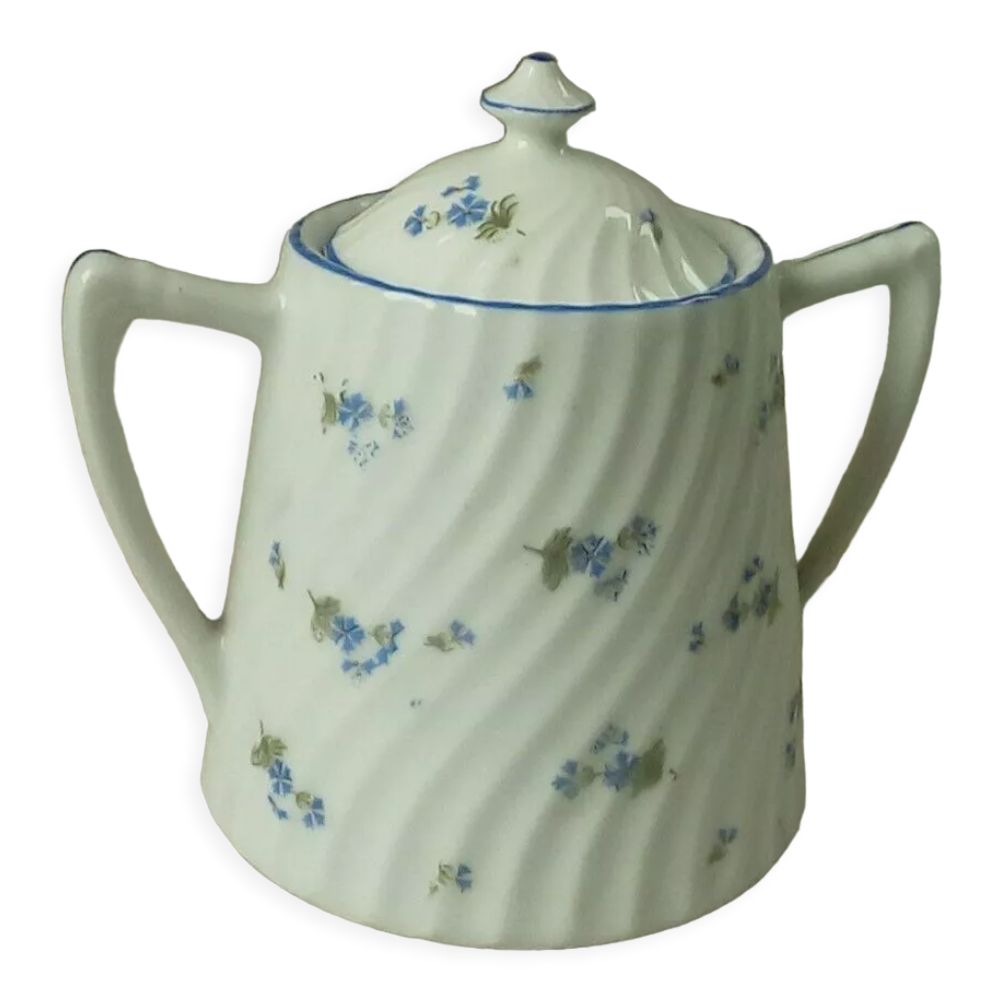 Twisted porcelain sugar bowl decoration blueberry barbel