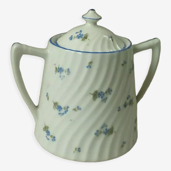 Twisted porcelain sugar bowl decoration blueberry barbel