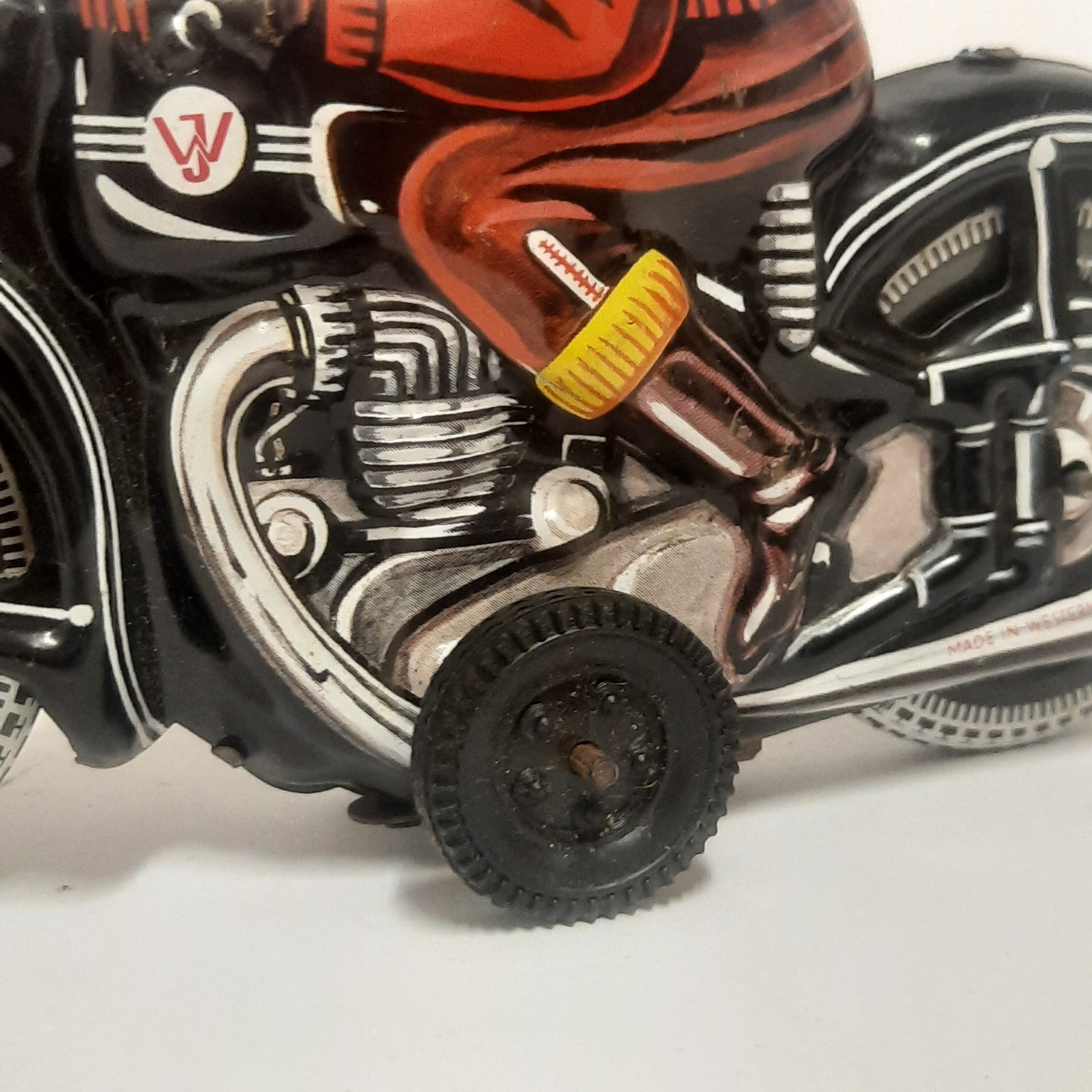 Vintage tin toy motorcycle