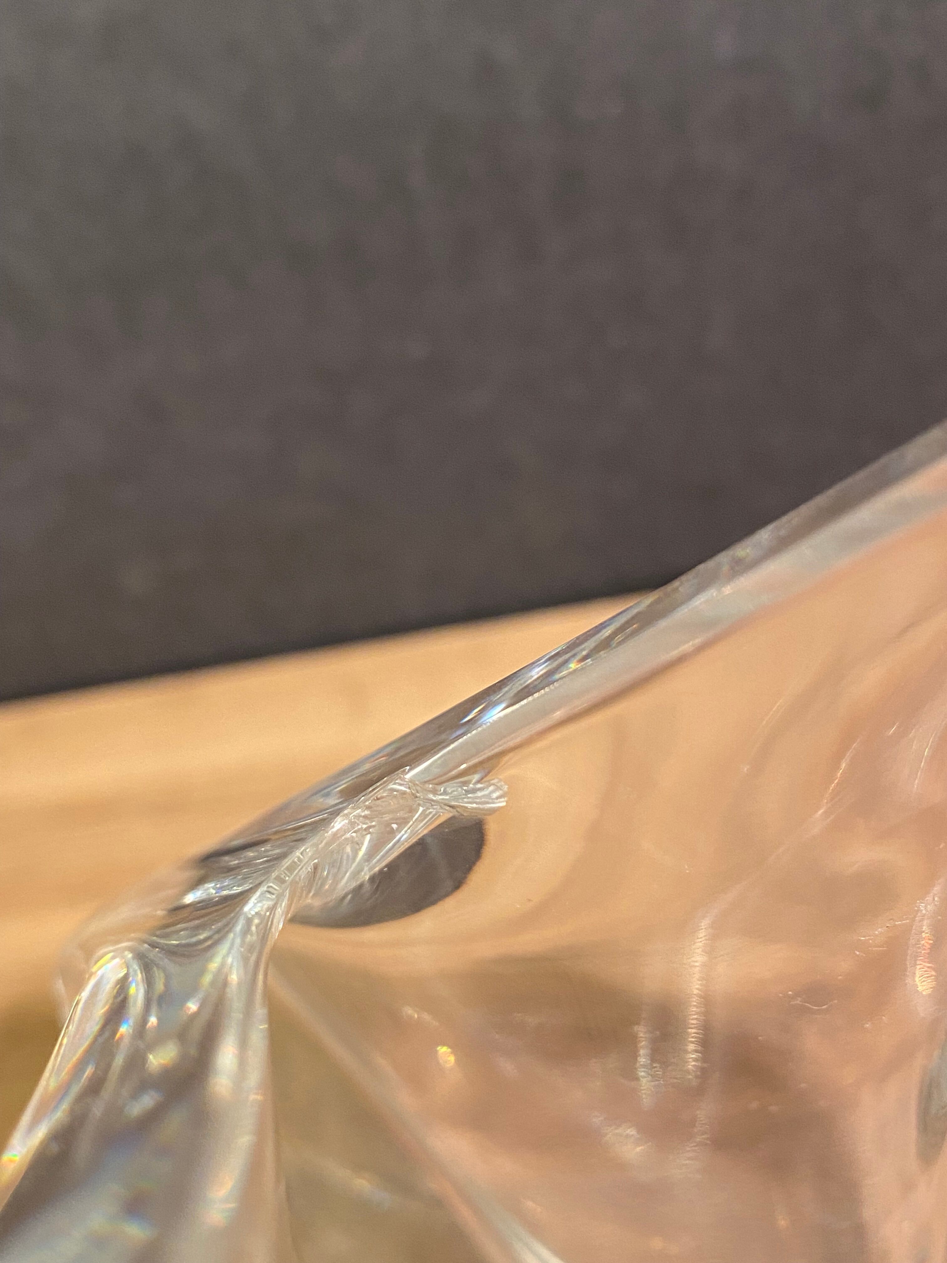 Stylized crystal vase signed Baccarat