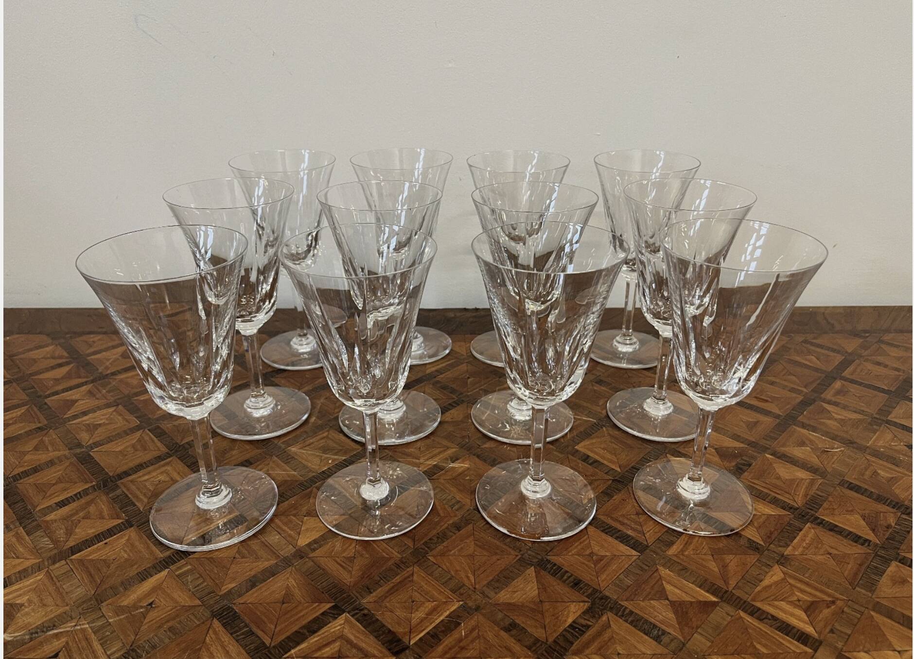 12 Saint-Louis water glasses – Cerdagne pattern in crystal