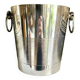 Silver metal champagne bucket