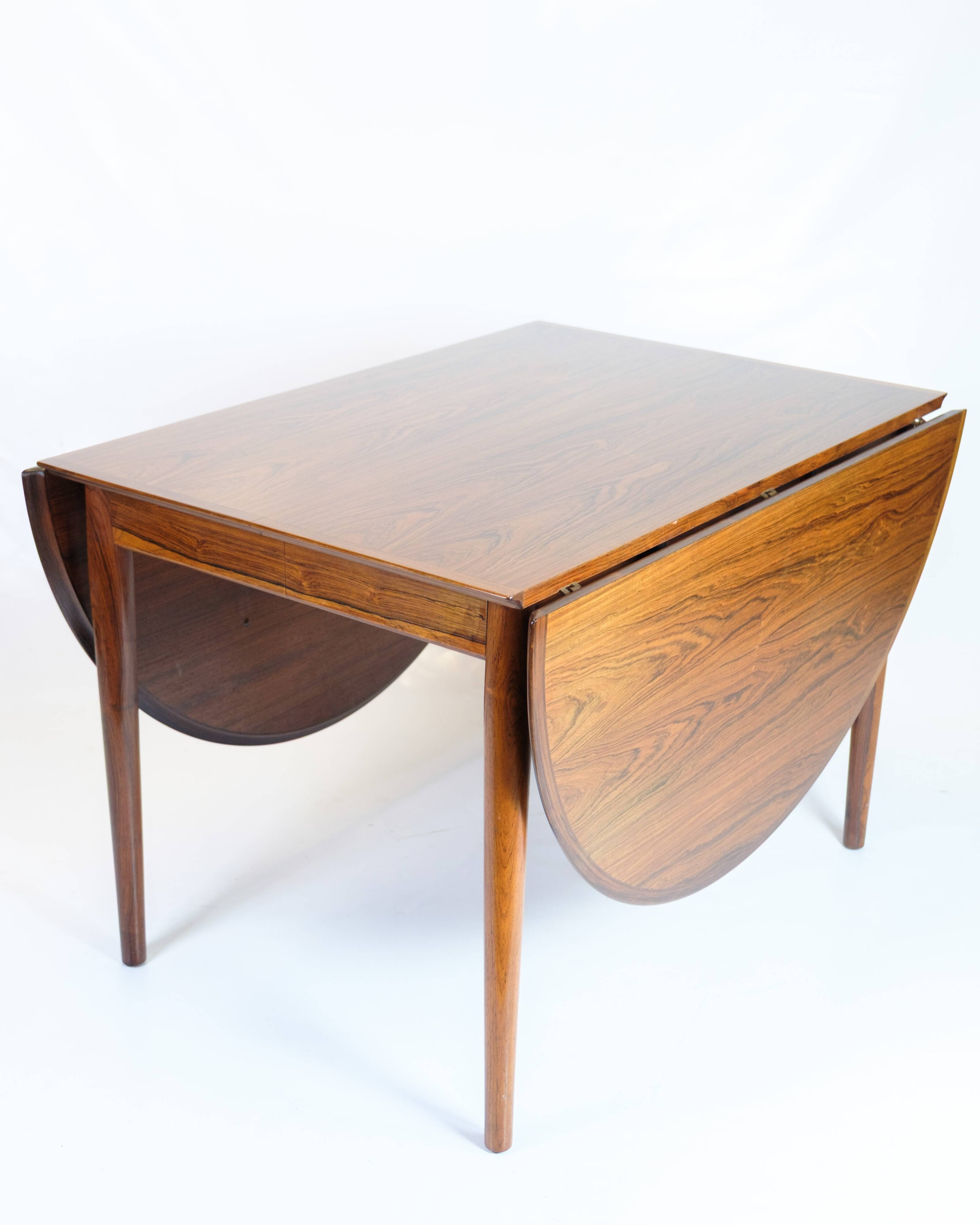 Dining table with extension & flaps - Rosewood - Arne Vodder - Danish design - 1960s