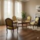 Fauteuils anciens style baroque en noyer sculpté XIX-XX siècle