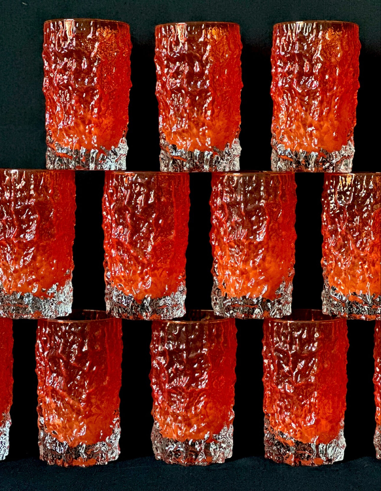 12 glasses Geoffrey Baxter