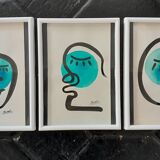 Series of small figurative watercolors