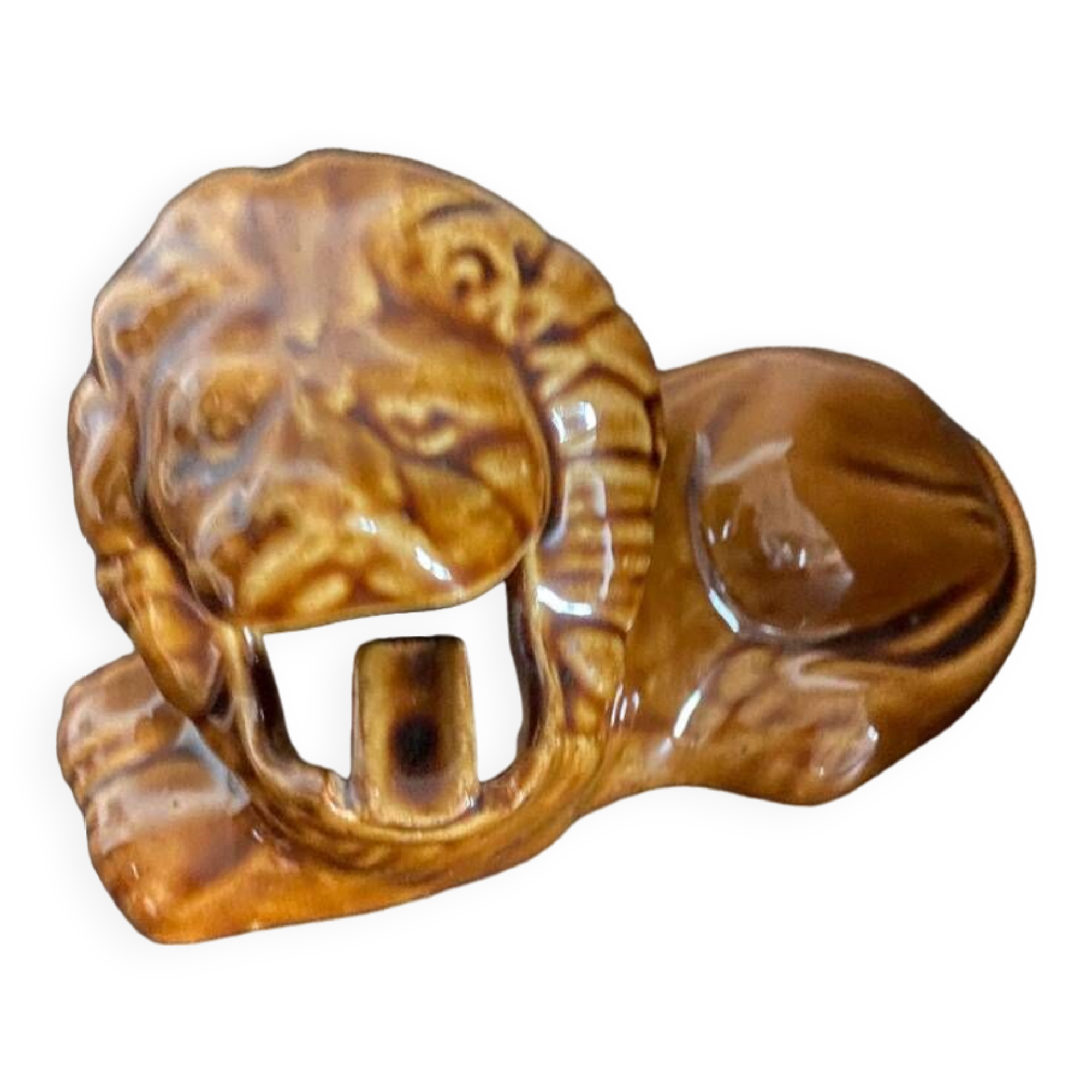 Cendrier céramique lion