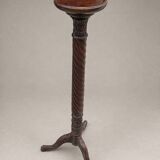 Carved wooden torchère, twisted column – Louis XIII style – XI