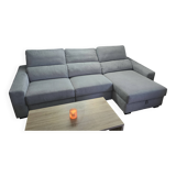 Light gray fabric corner sofa, excellent condition
