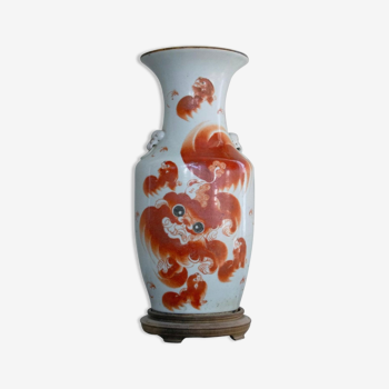 Vase balustre, Porcelaine Blanche, fin XIXème siècle