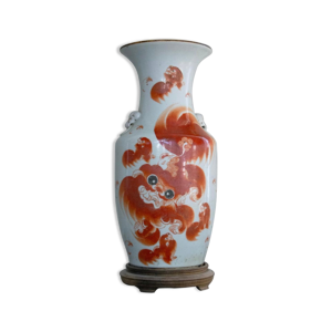 Vase balustre, Porcelaine Blanche,