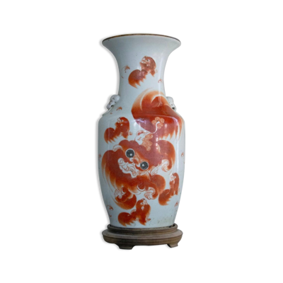 Vase balustre, Porcelaine Blanche, fin XIXème siècle