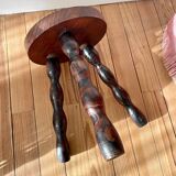 Vintage wooden tripod stool