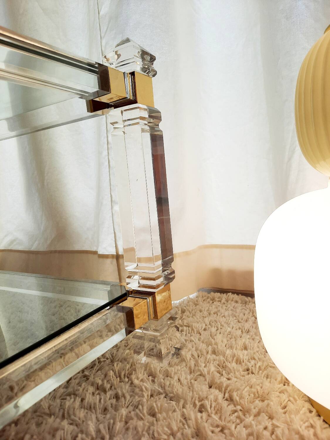 Coffee table in Altuglass "Romeo" 70s/80s