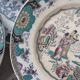 12 plates with large dish, Boch Frères Canton