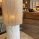 concrete and mohair table lamp