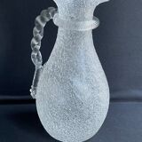 Baccarat, St. Louis - Broc with ice reserve (1) - Art Nouveau - Frosted crystal