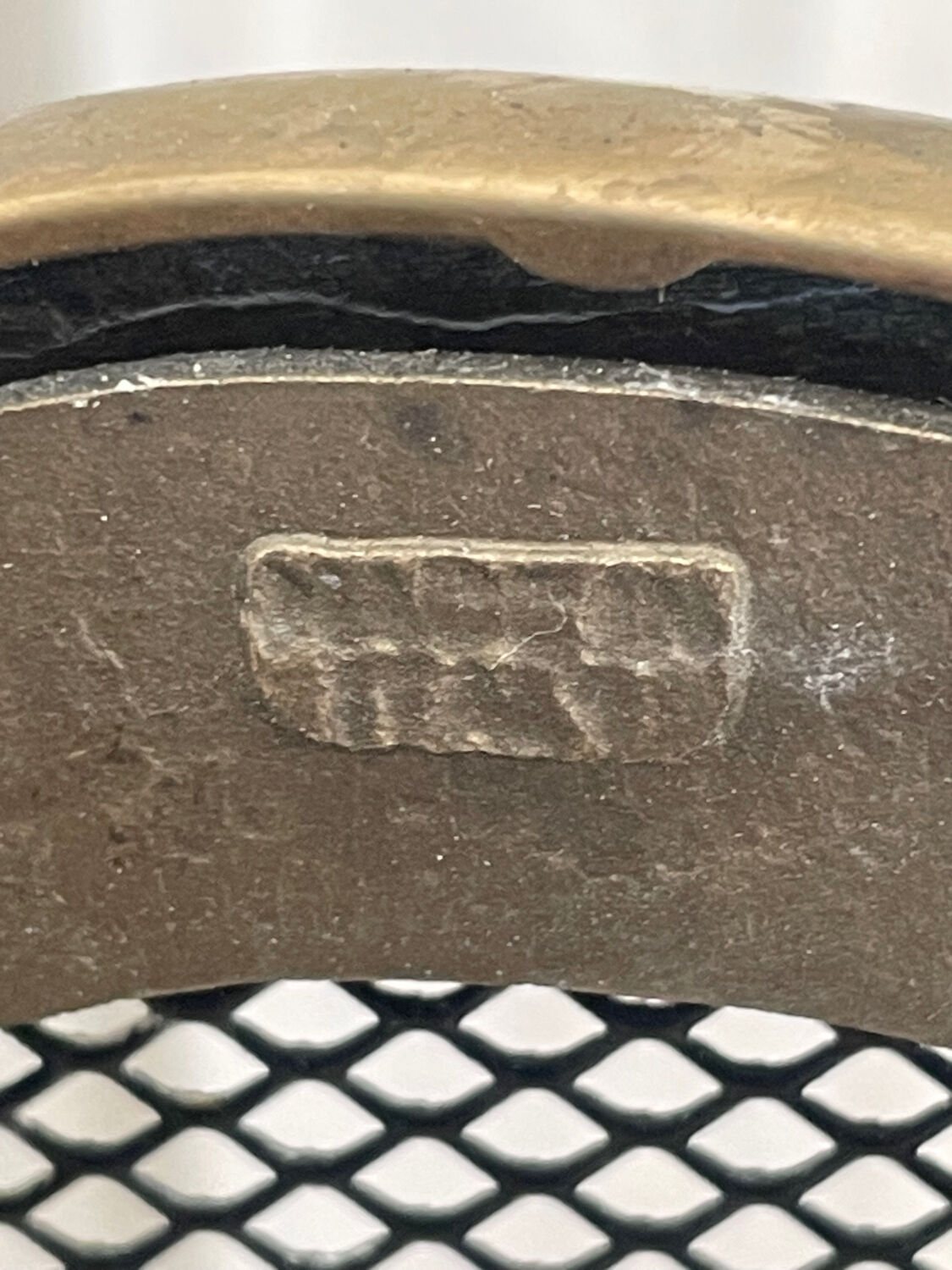 Italian brass fire screen with 4 panels