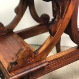 Stepladder 3 steps in Mahogany english style walnut tint