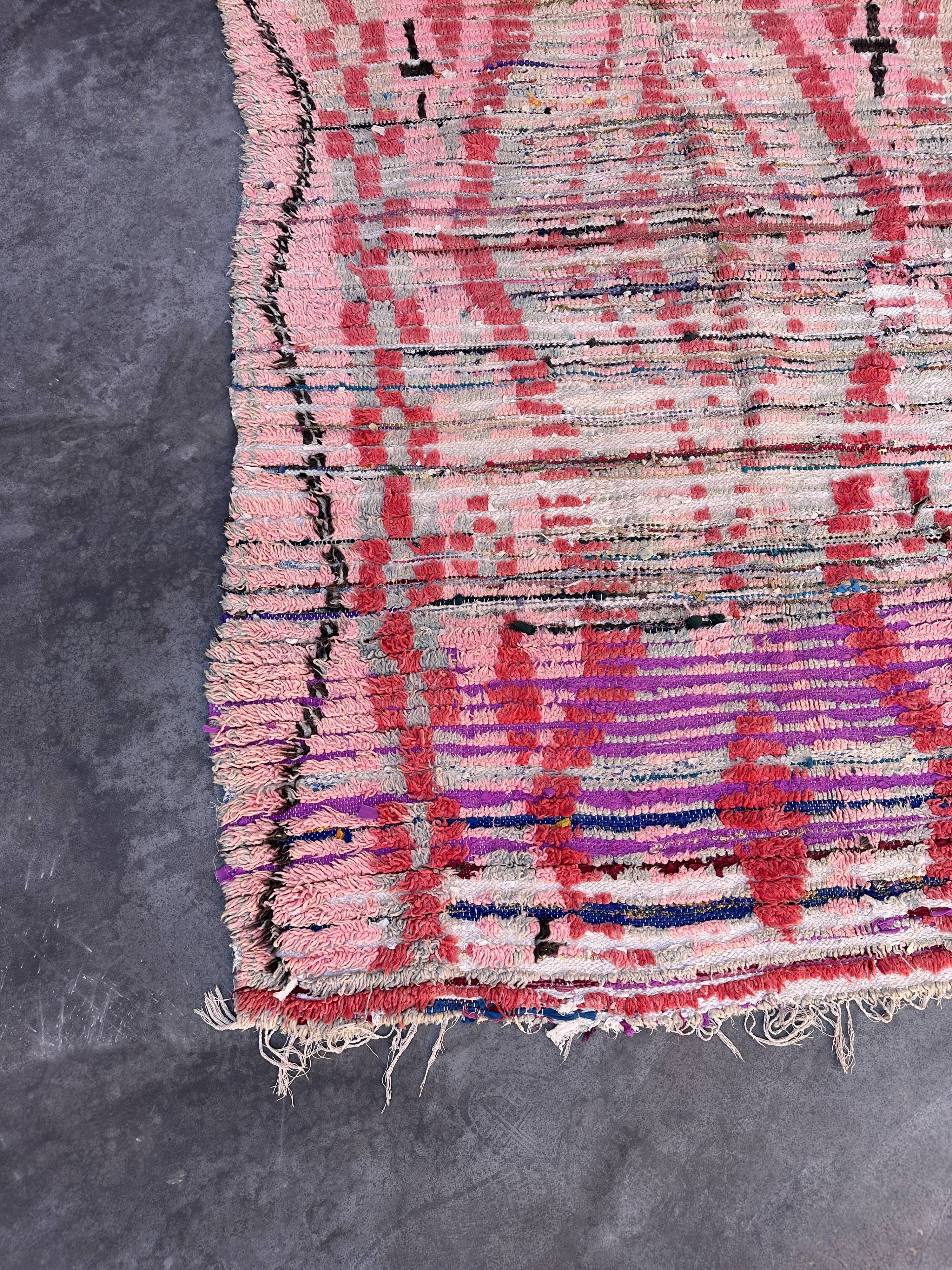 Pink Boujad Moroccan rug - 171 x 147 cm