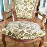 Set of two chairs and two Louis XV-style chairs