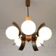 Brutalist Sputnik Hanging Light Vintage Copper Pendant Lamp Yugoslavia 1970