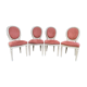 Suite de 4 chaises style Louis XVI médaillon