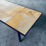 Mid-Century Minimalist Ceramic Tile Coffee Table, France, 1960s